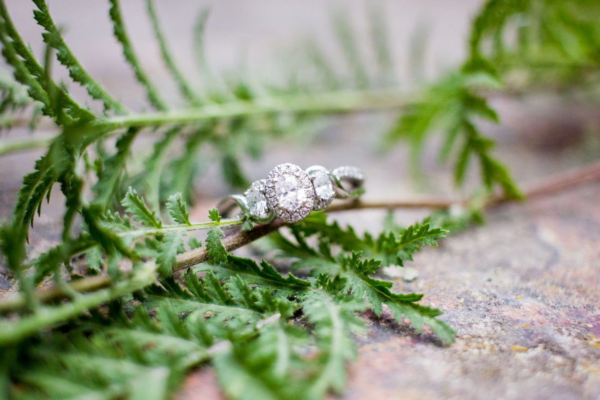 diamond ring engagement photos
