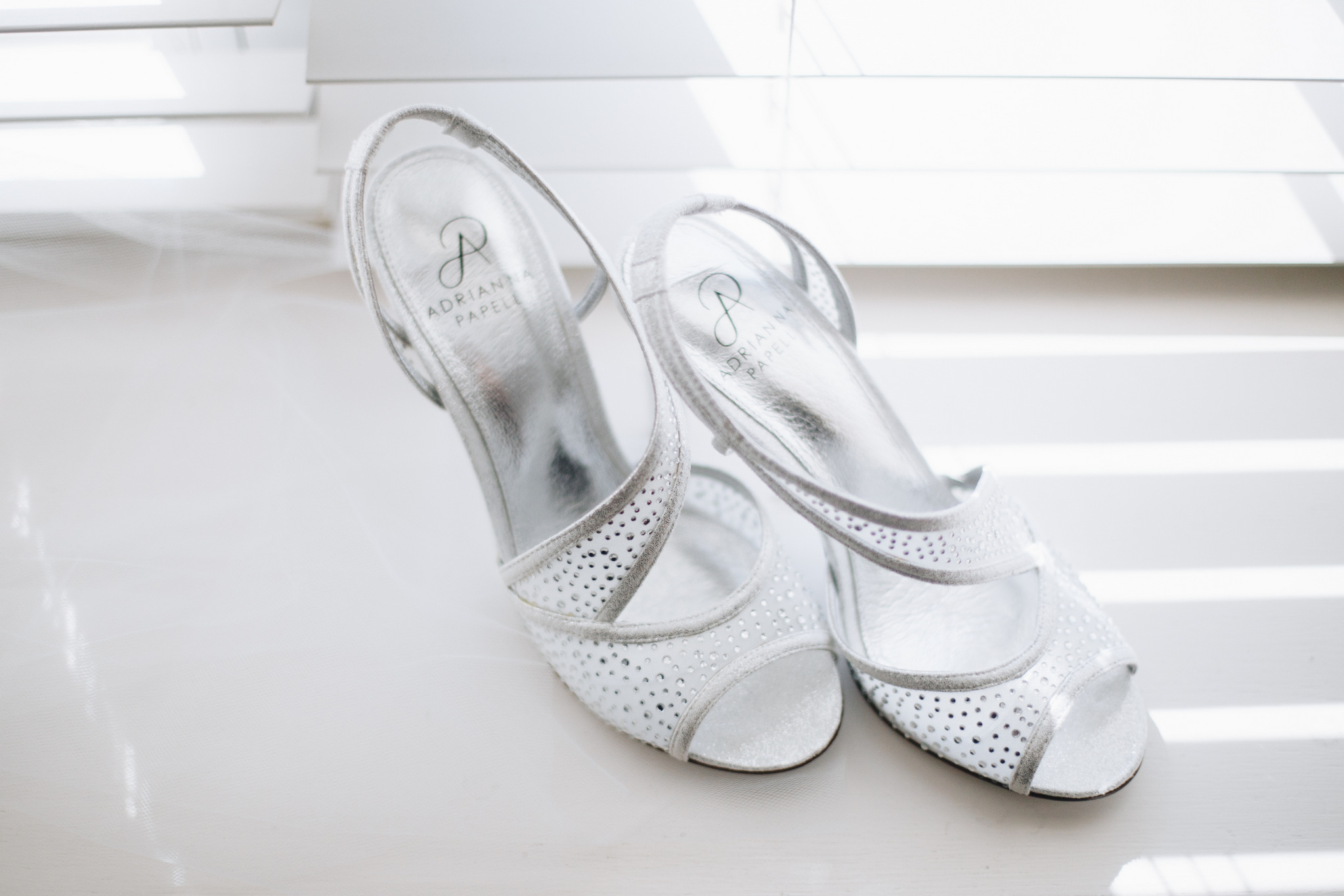 bridal heels - white