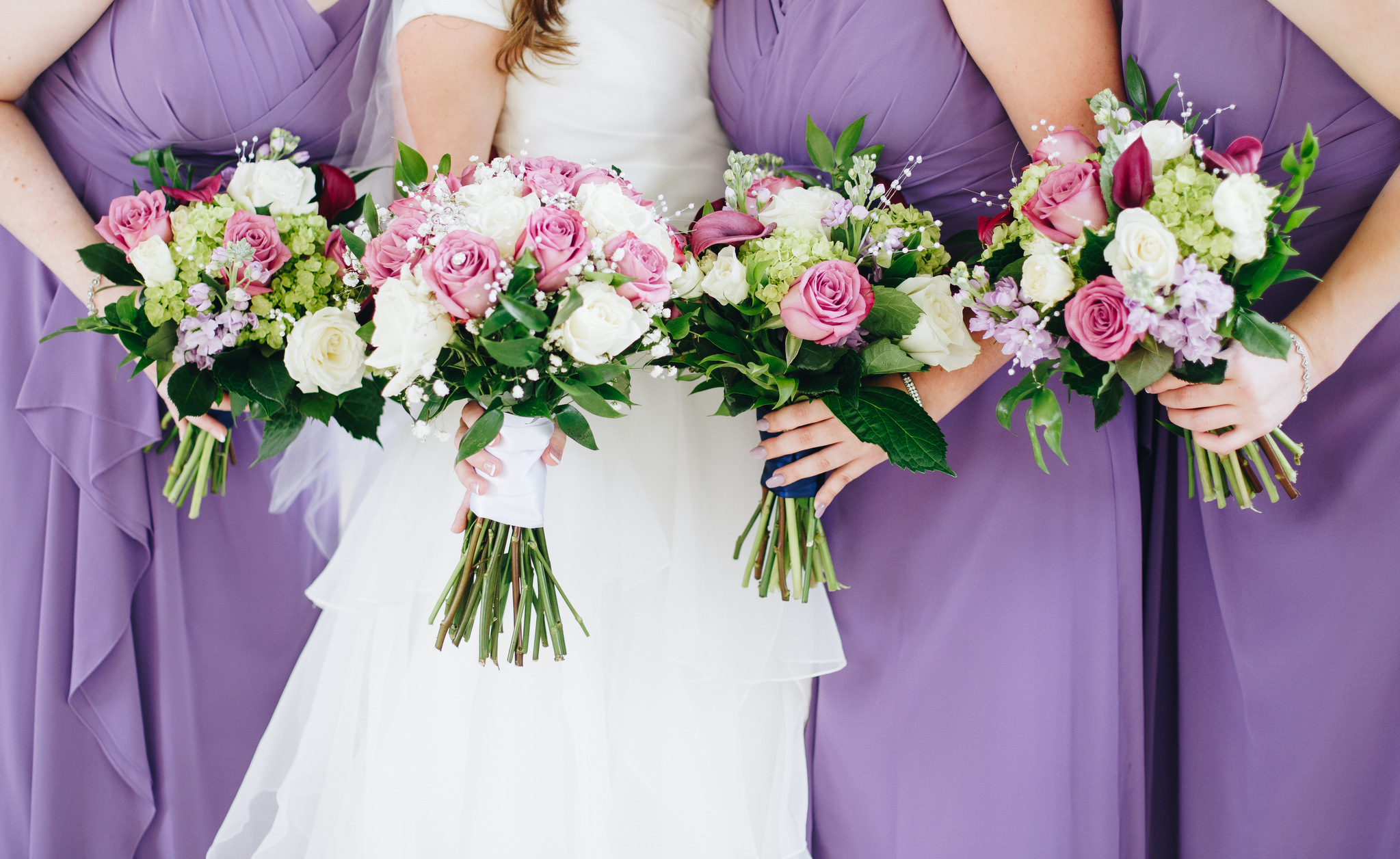 washington dc wedding - purple bridesmaids