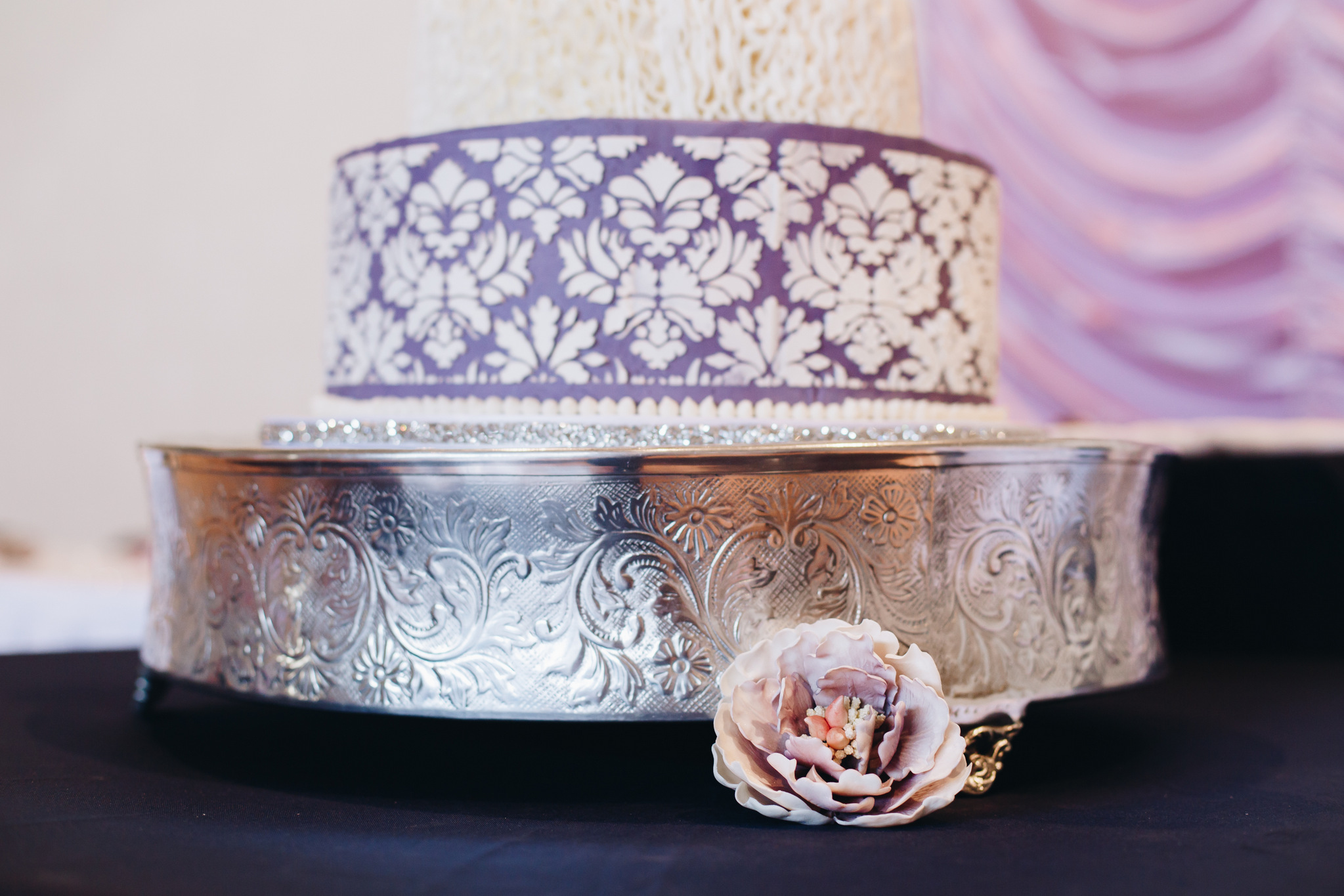 washington dc purple wedding cake