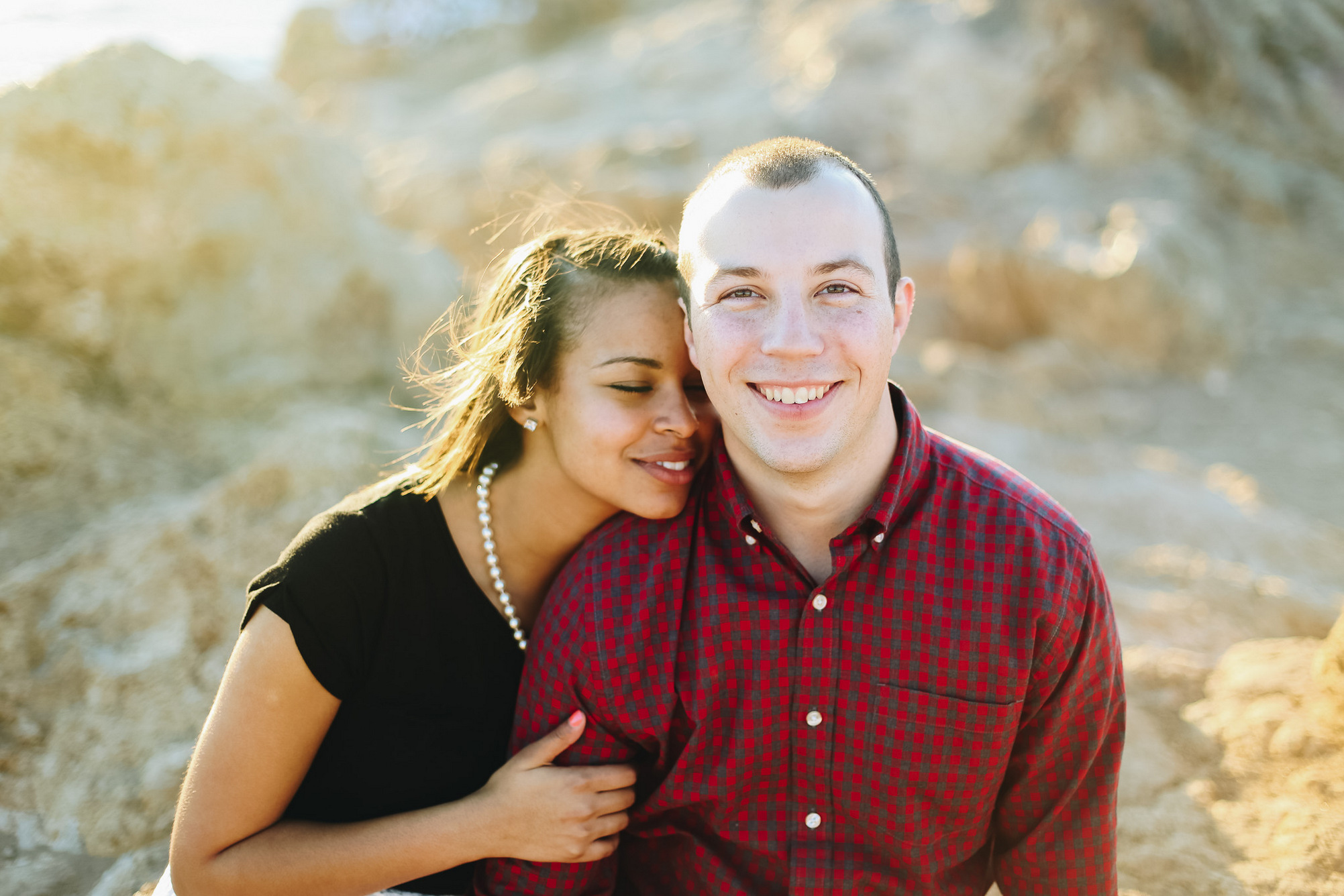 hannah acheson photography: classy beach engagement session in malibu (point dume state beach, california)